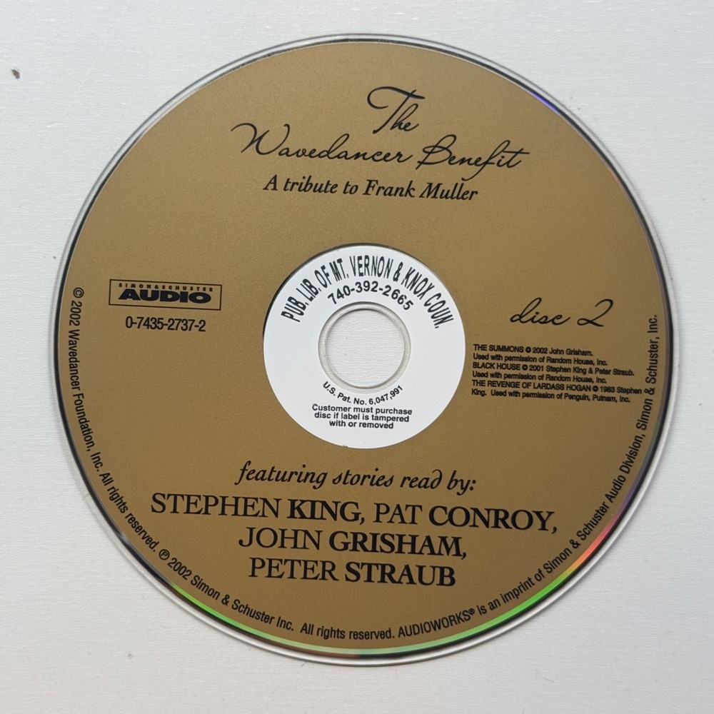 The Wavedancer Benefit Tribute to Frank Muller Audiobook CD Disc 2 Stephen King